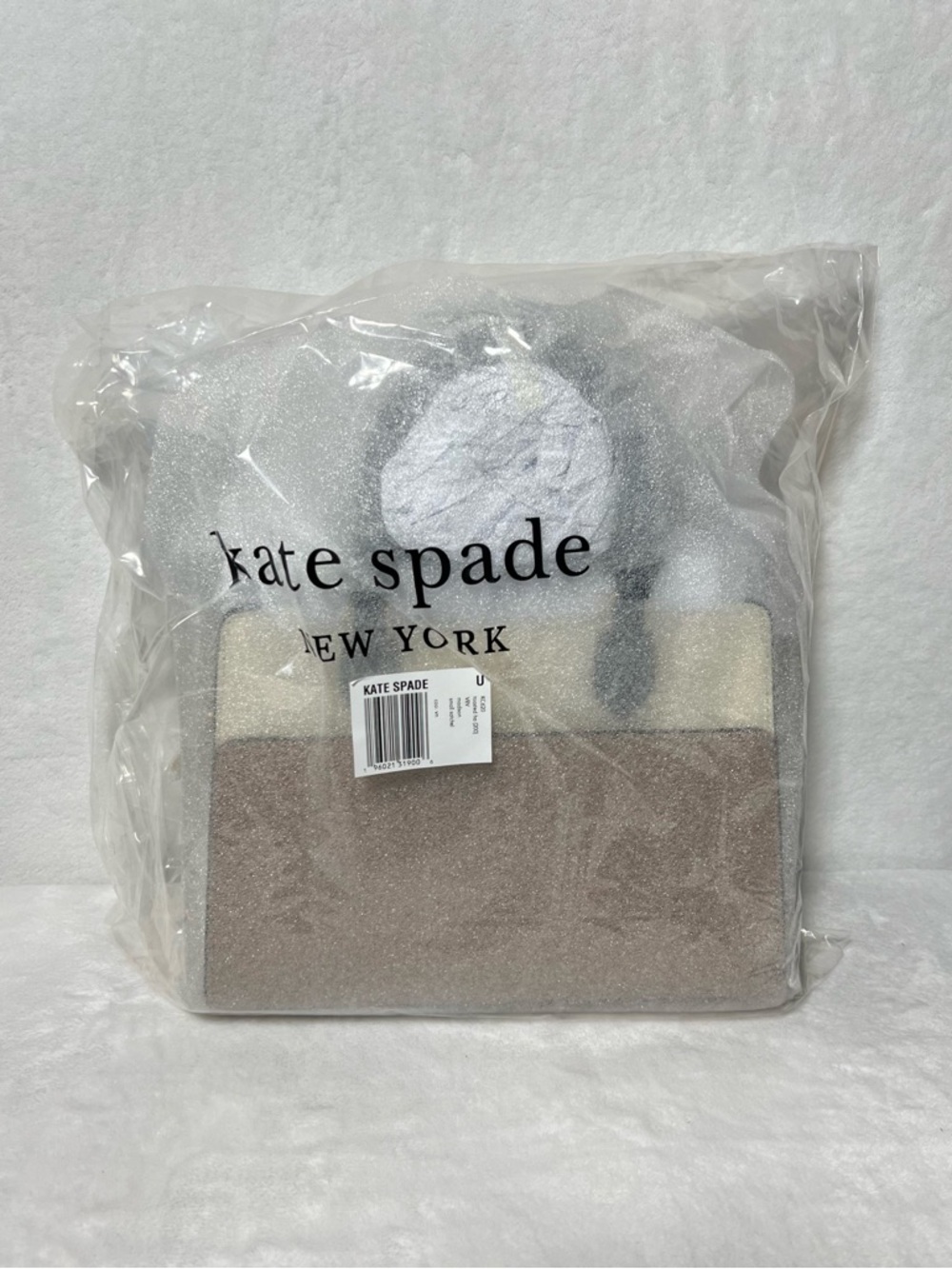 New KATE SPADE Colorblock Madison Small Satchel Crossbody Bag Beige White Black - Picture 7 of 7